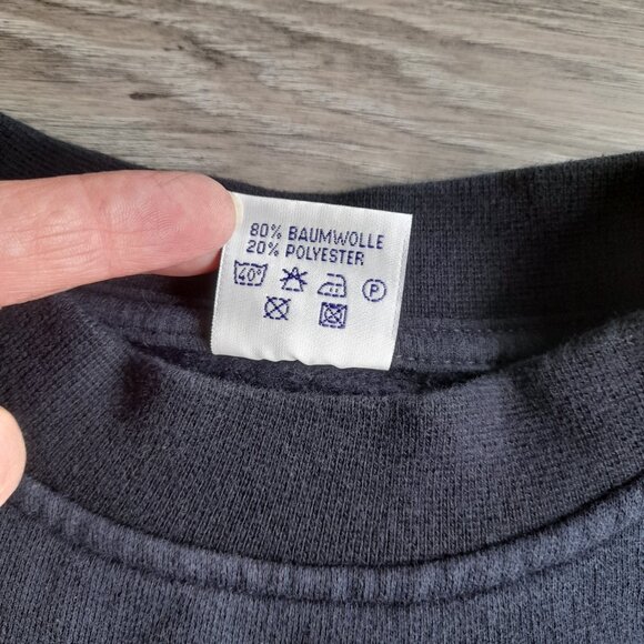 Vintage German Tea Sweatshirt by Snap Sportswear Size Medium 44" Chest Black - Picture 9 of 14